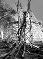 Damage caused by fire in 1953.